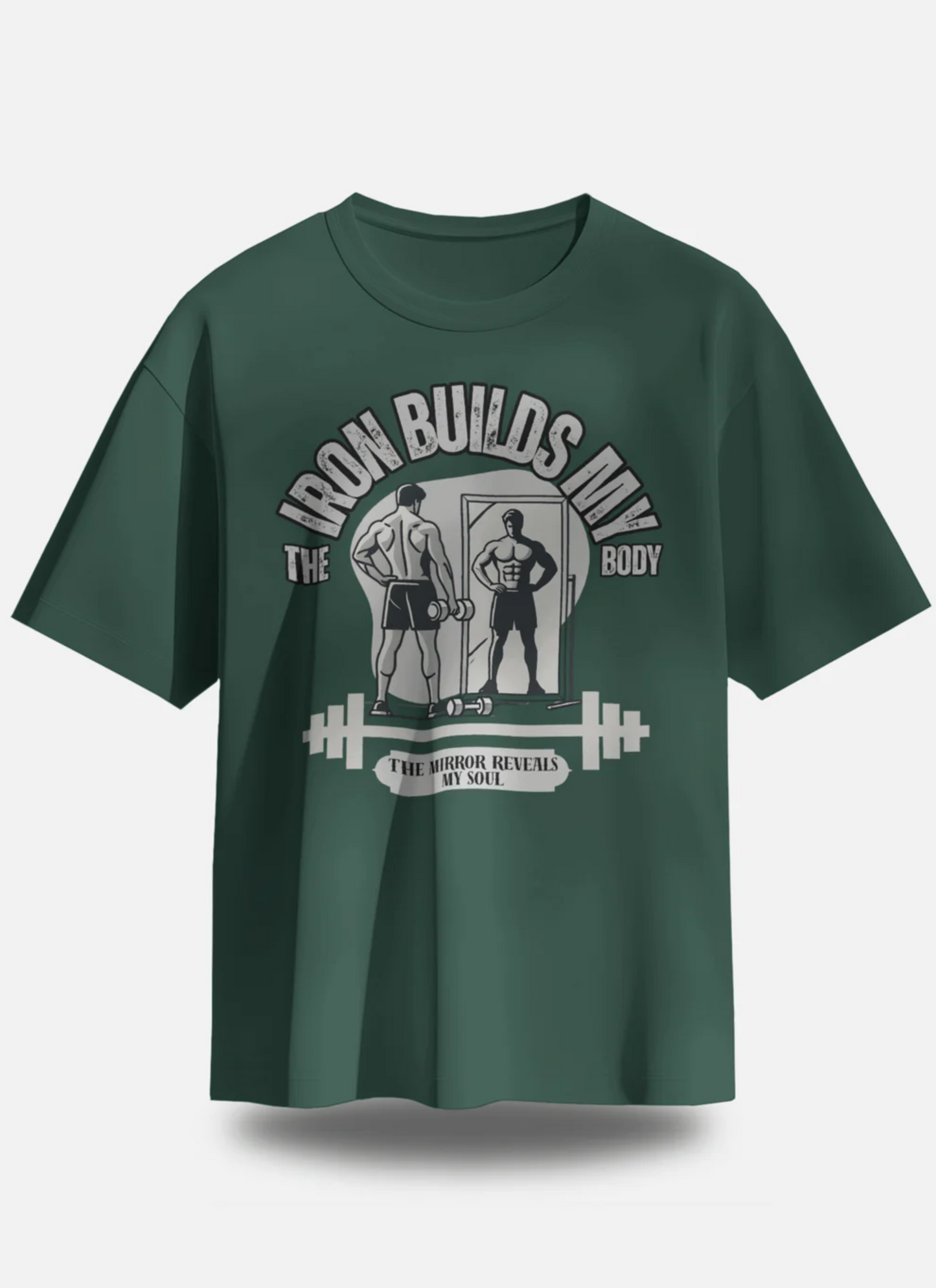 Eagle Squat - GYM Limited Edition Oversized Tee - The Mirror Reveal My Soul