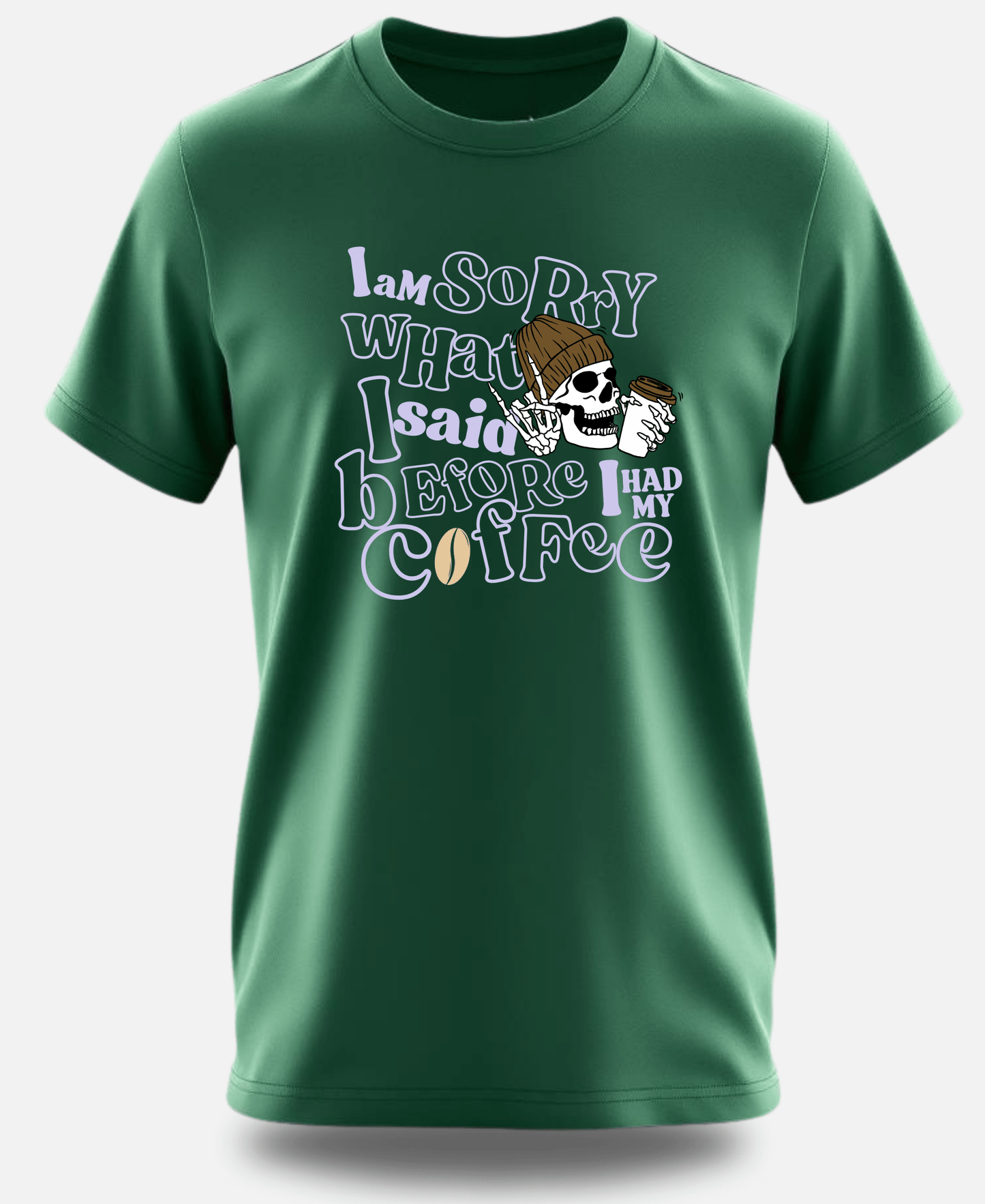 Eagle Squat - Coffee & Chaos: Skeleton Coffee Lover Tee - Eagle Squat