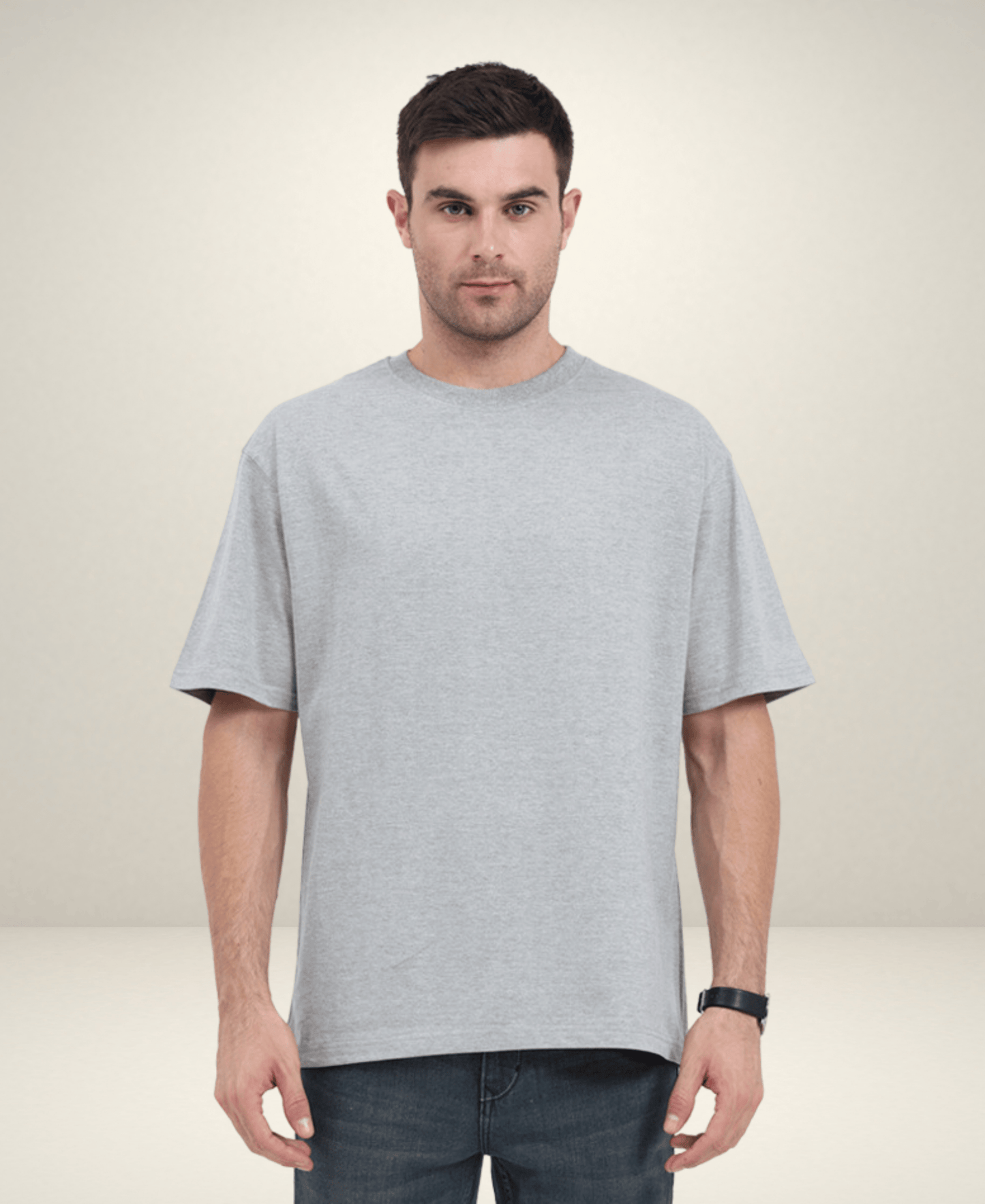 Eagle Squat Unisex Oversized Premium Cotton Grey T-Shirt - Eagle Squat