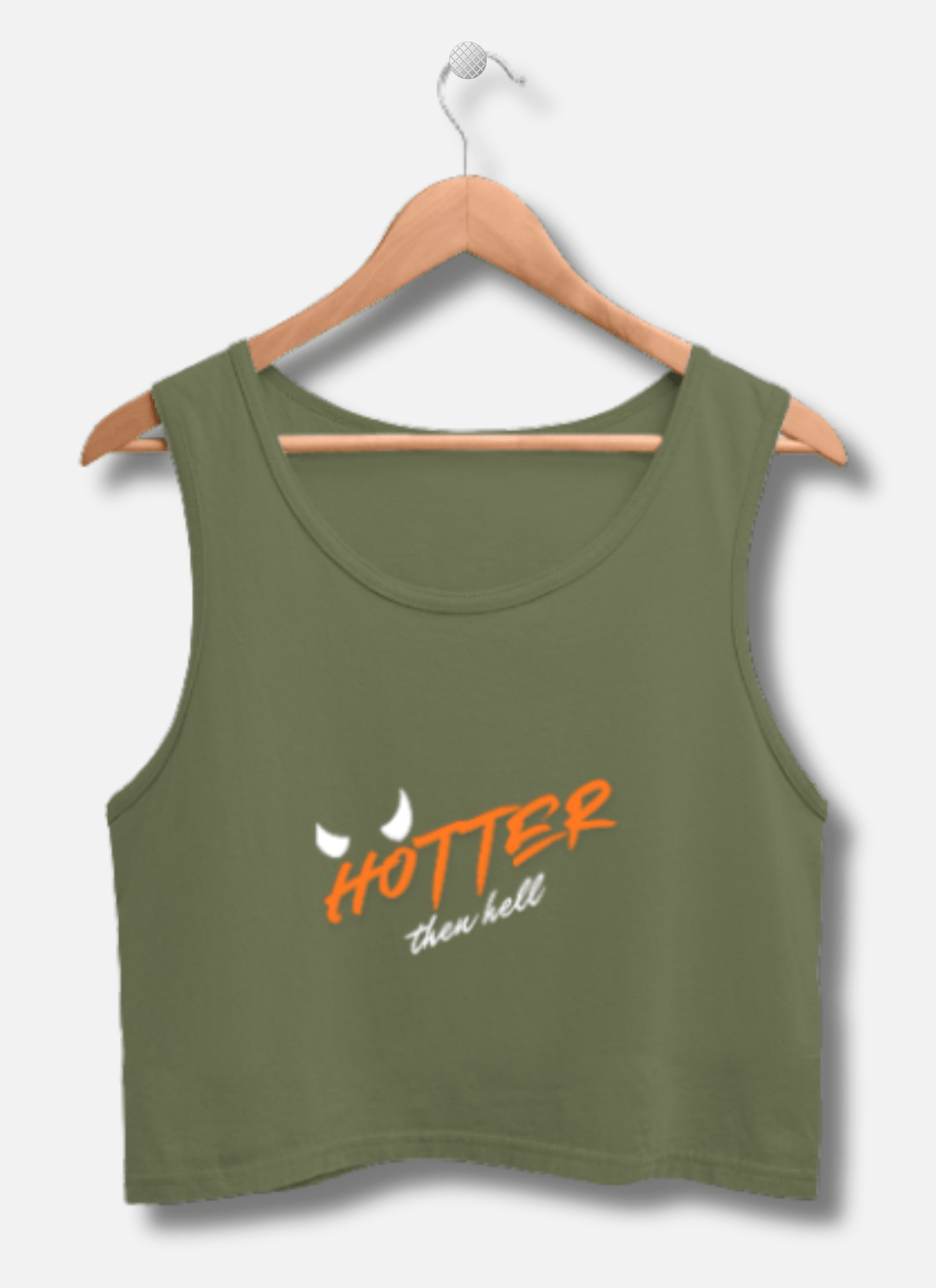 Soft Cotton Fitness Crop Tank - Eagle Squat