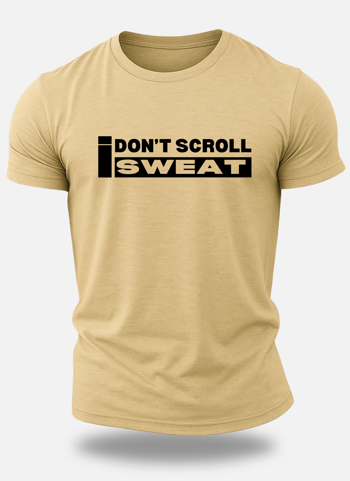 Unisex Pure Cotton - I Don't scroll I sweat Tee - Eagle Squat