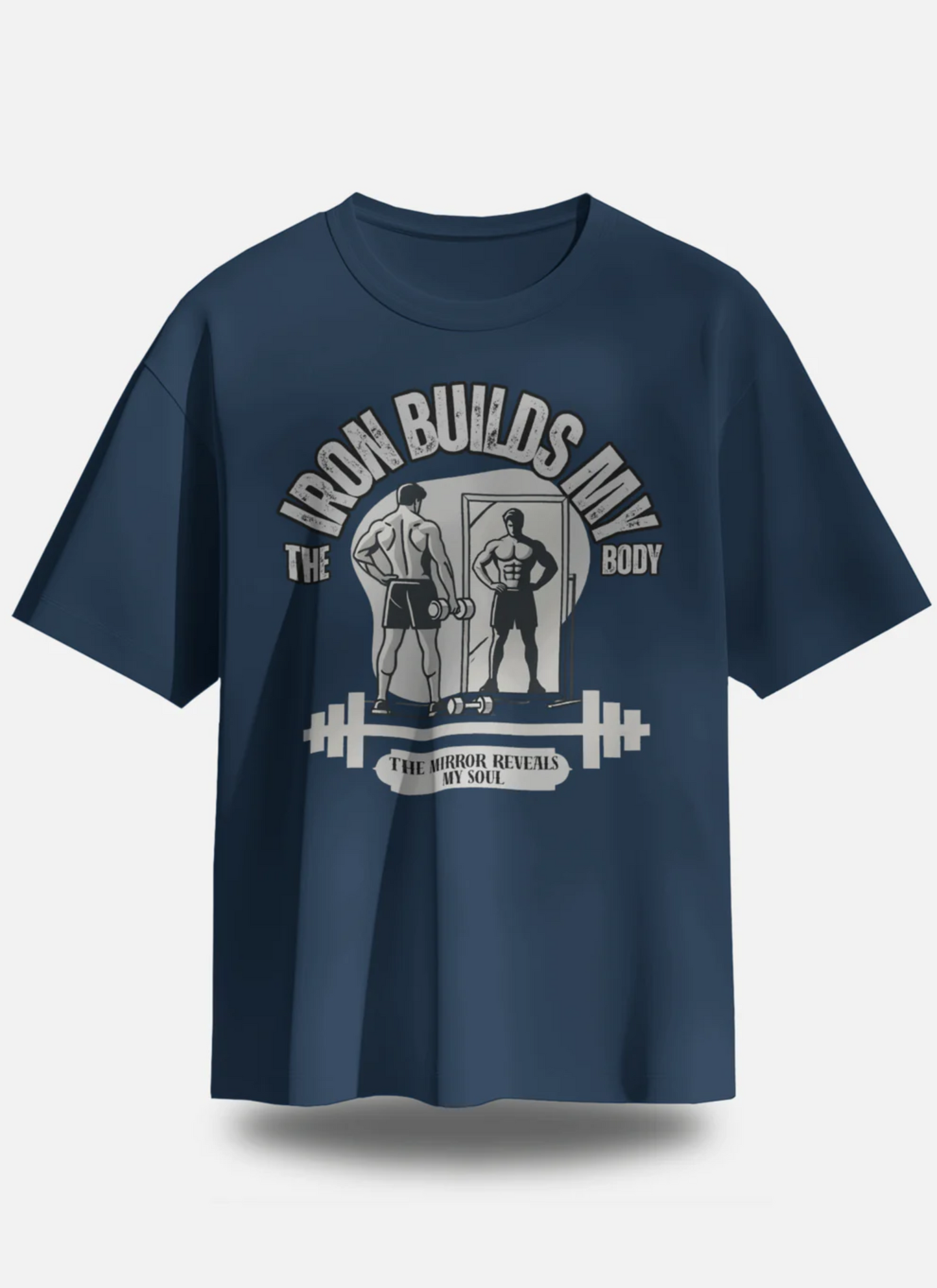 Eagle Squat - GYM Limited Edition Oversized Tee - The Mirror Reveal My Soul