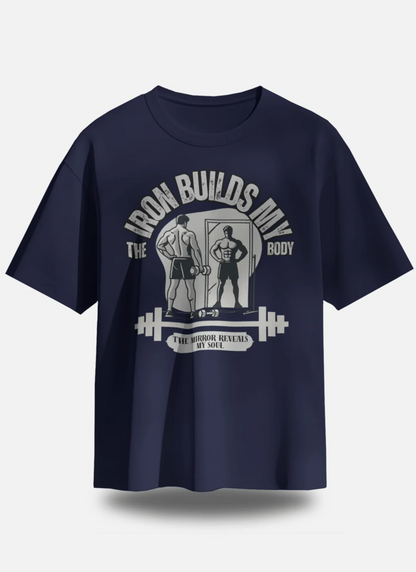Eagle Squat - GYM Limited Edition Oversized Tee - The Mirror Reveal My Soul