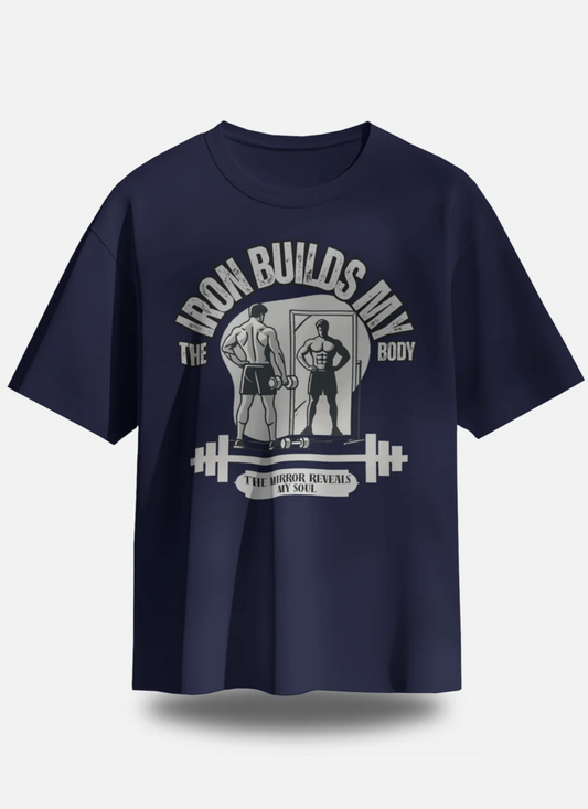 Eagle Squat - GYM Limited Edition Oversized Tee - The Mirror Reveal My Soul