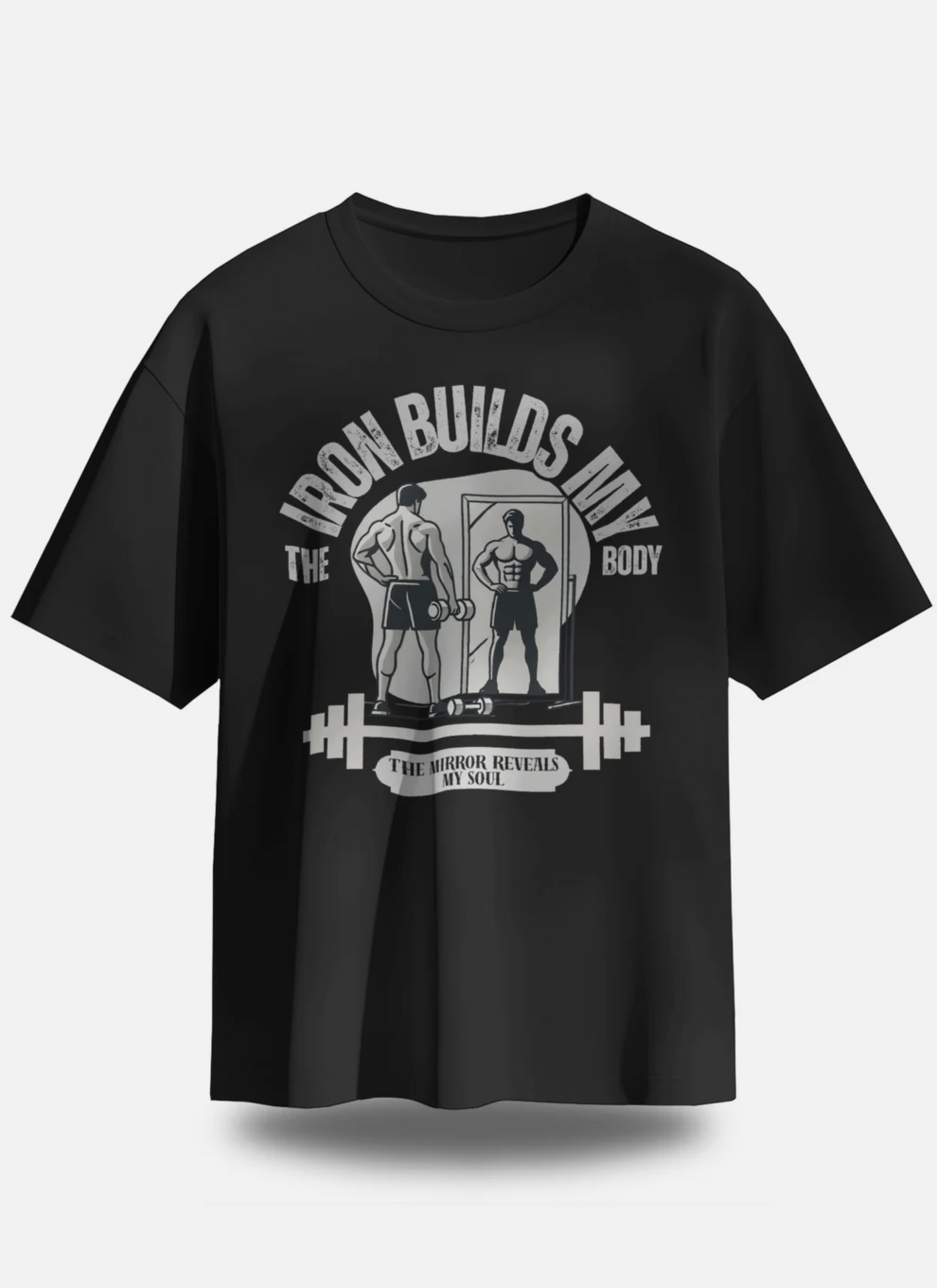 Eagle Squat - GYM Limited Edition Oversized Tee - The Mirror Reveal My Soul