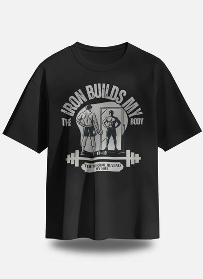 Eagle Squat - GYM Limited Edition Oversized Tee - The Mirror Reveal My Soul
