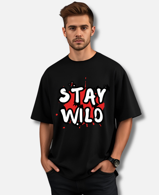 Eagle Squat - Stay Wile Oversized Premium Cotton Tee