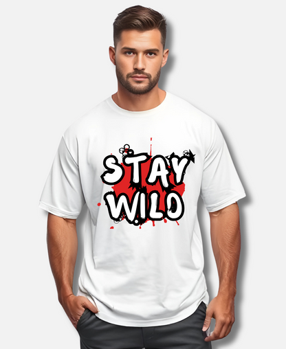 Eagle Squat - Stay Wile Oversized Premium Cotton Tee