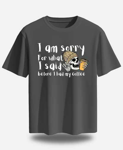 Eagle Squat - Before Coffee Apology Tee – Funny Skeleton Design - Eagle Squat