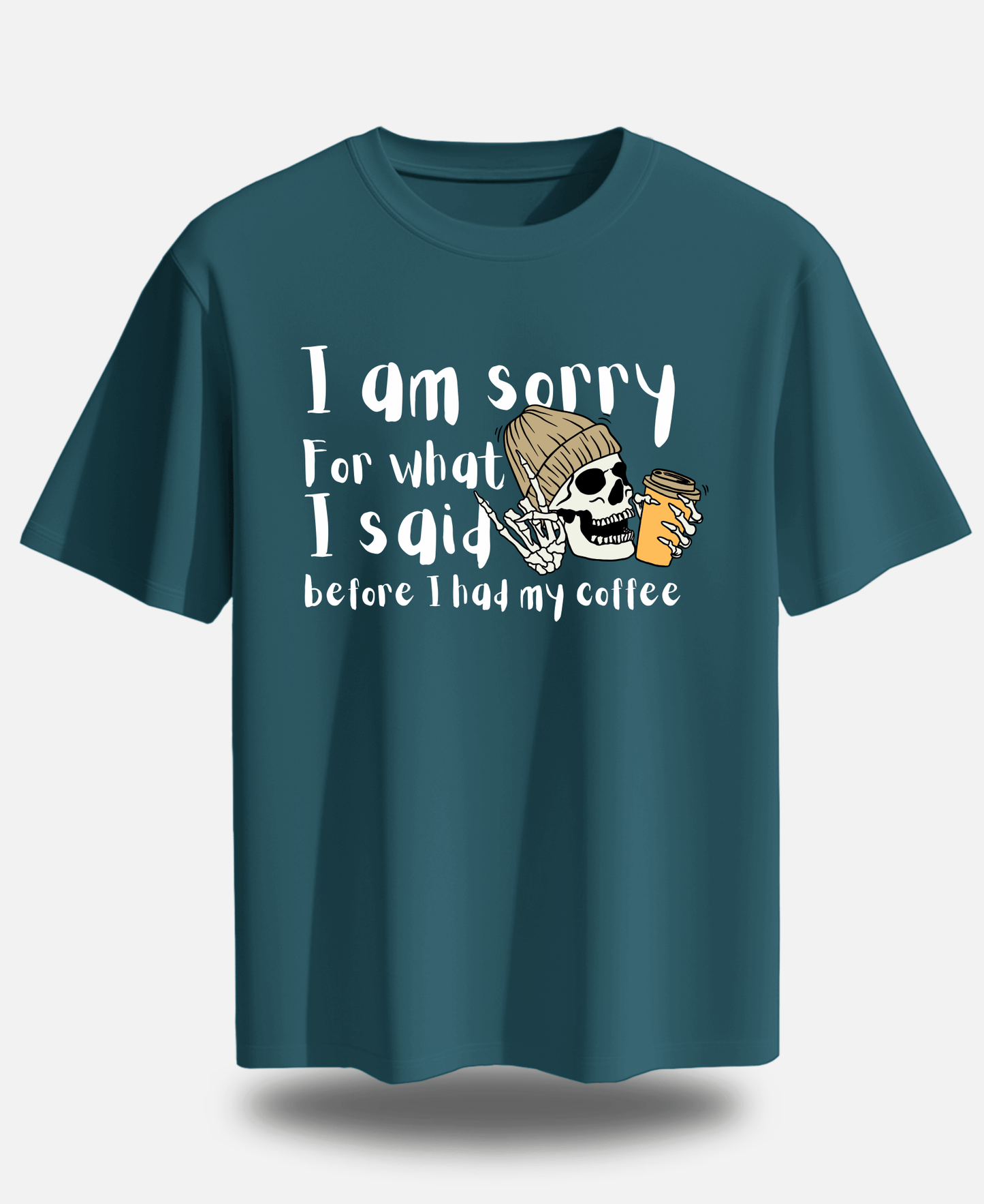 Eagle Squat - Before Coffee Apology Tee – Funny Skeleton Design - Eagle Squat