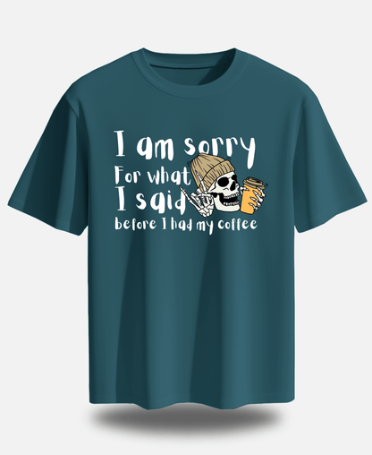 Eagle Squat - Before Coffee Apology Tee – Funny Skeleton Design - Eagle Squat