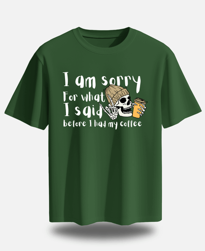 Eagle Squat - Before Coffee Apology Tee – Funny Skeleton Design - Eagle Squat