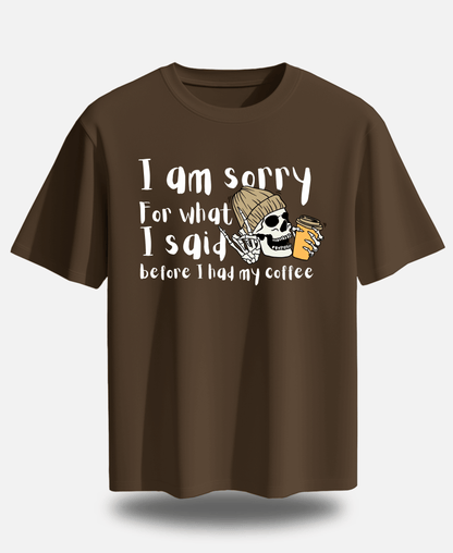 Eagle Squat - Before Coffee Apology Tee – Funny Skeleton Design - Eagle Squat