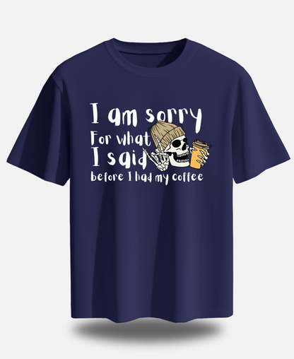 Eagle Squat - Before Coffee Apology Tee – Funny Skeleton Design - Eagle Squat