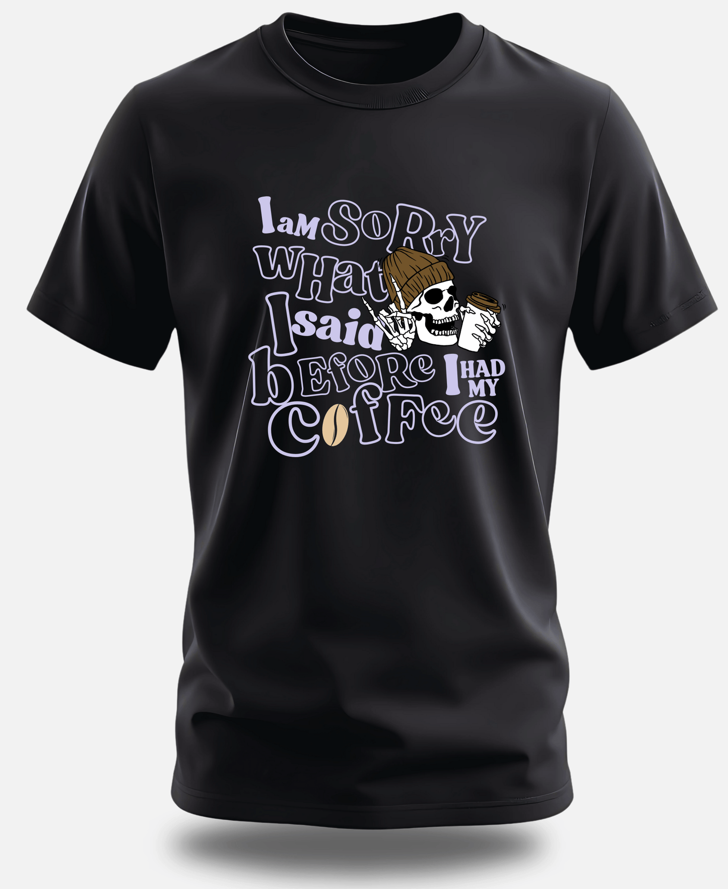 Eagle Squat - Coffee & Chaos: Skeleton Coffee Lover Tee - Eagle Squat