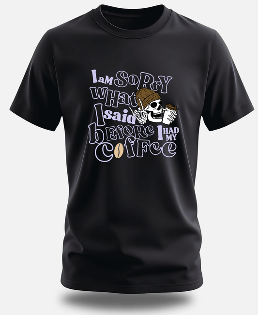 Eagle Squat - Coffee & Chaos: Skeleton Coffee Lover Tee - Eagle Squat