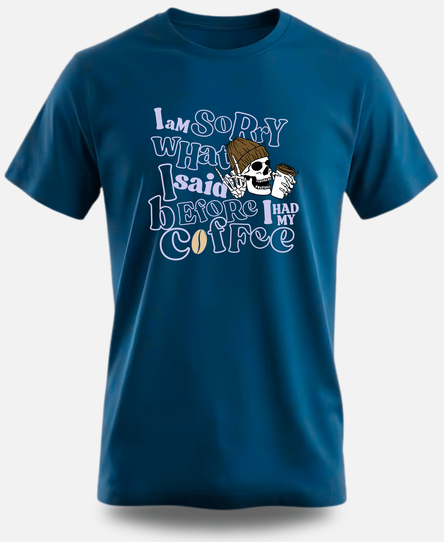Eagle Squat - Coffee & Chaos: Skeleton Coffee Lover Tee - Eagle Squat