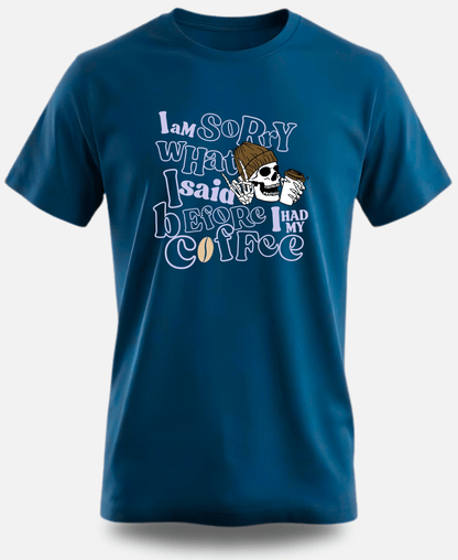 Eagle Squat - Coffee & Chaos: Skeleton Coffee Lover Tee - Eagle Squat
