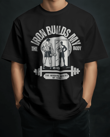 Eagle Squat - GYM Limited Edition Oversized Tee - The Mirror Reveal My Soul - Eagle Squat