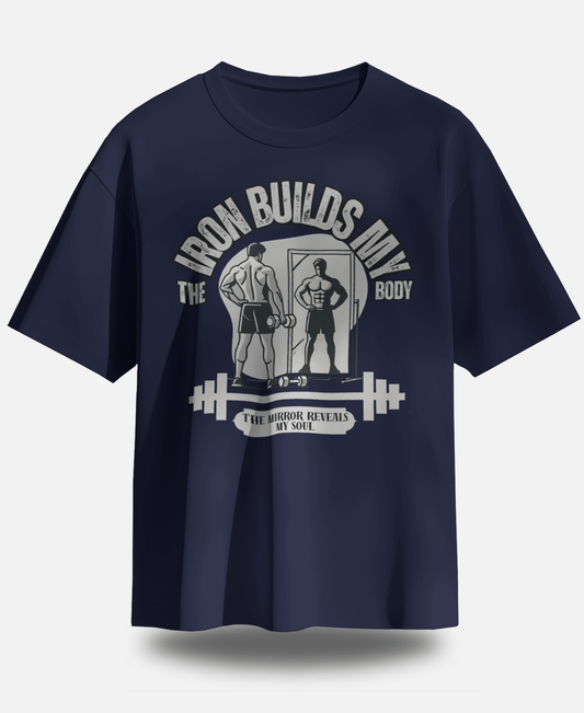 Eagle Squat - GYM Limited Edition Oversized Tee - The Mirror Reveal My Soul - Eagle Squat