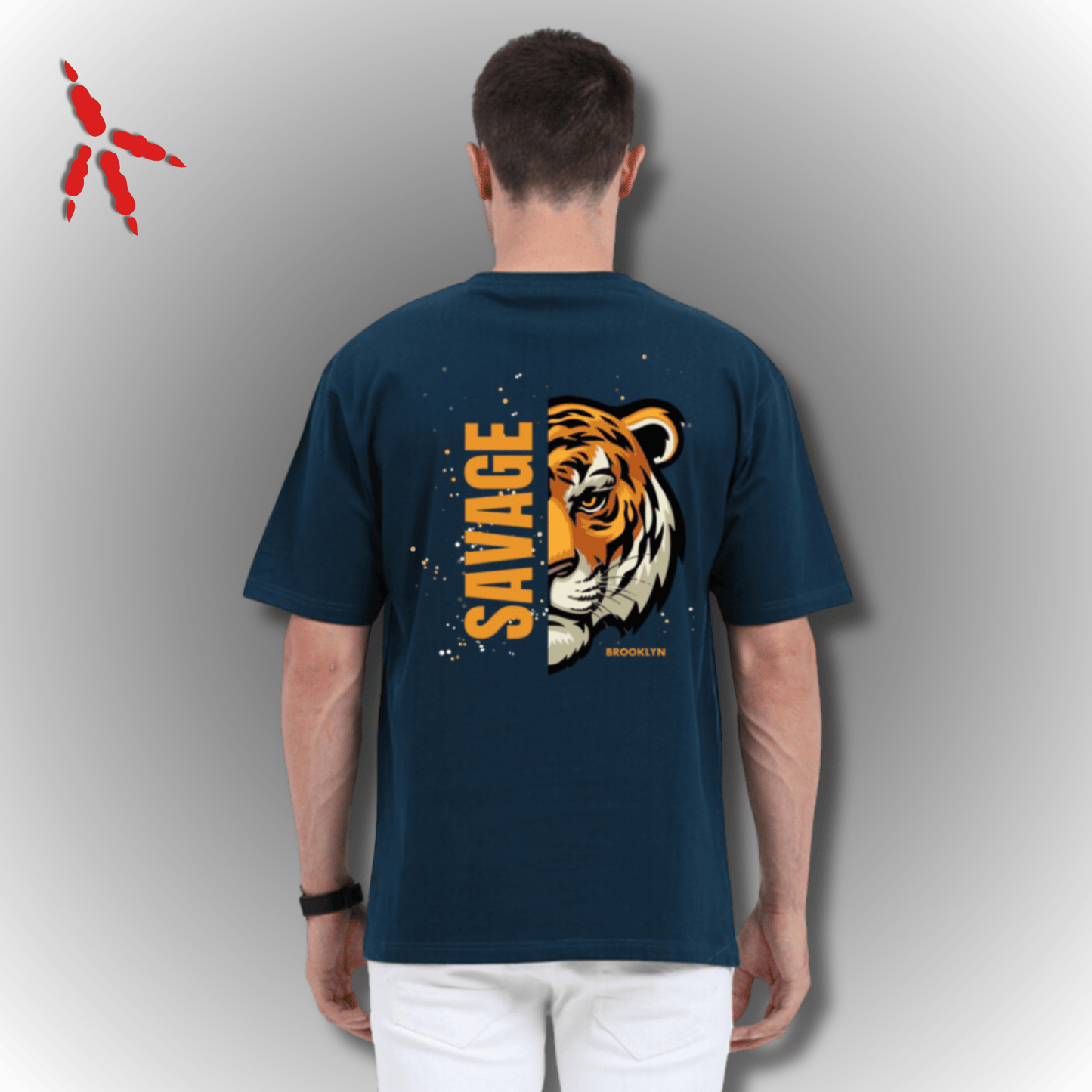 Eagle Squat Oversized Classic Tee – Savage Design for Bold Souls - Eagle Squat