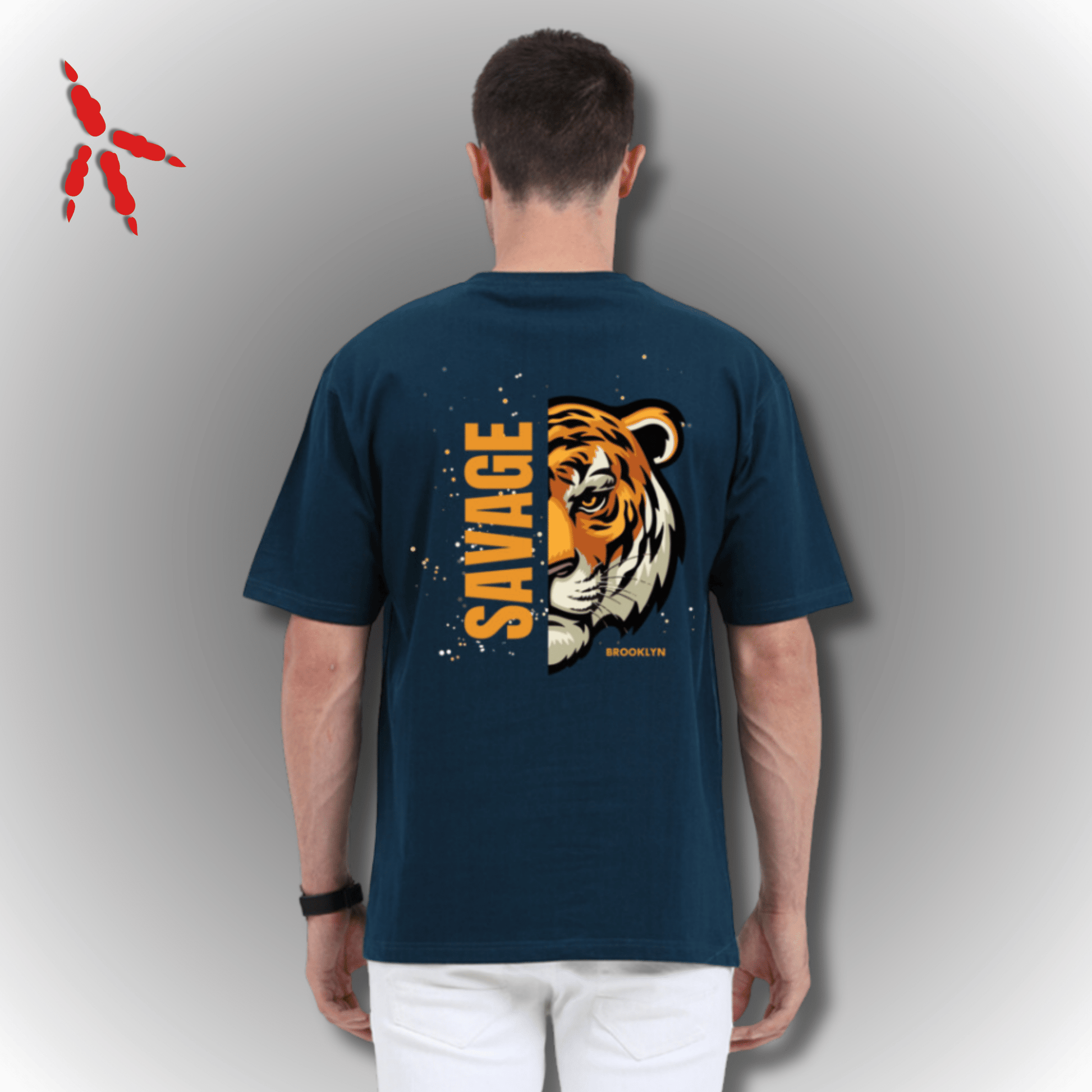 Eagle Squat Oversized Classic Tee – Savage Design for Bold Souls - Eagle Squat