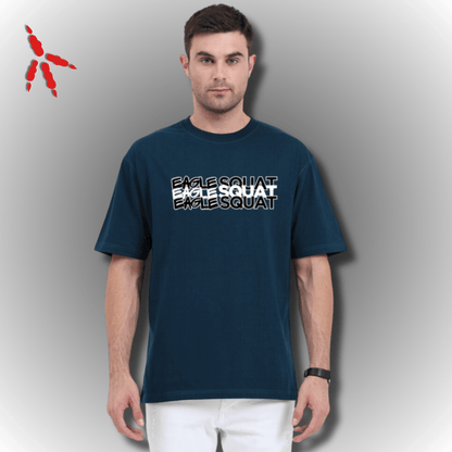 Eagle Squat Oversized Tee – Savage Style Redefined - Eagle Squat