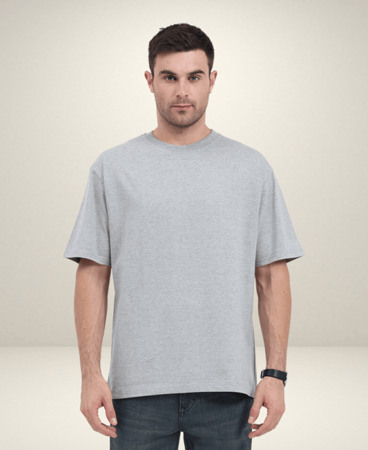 Eagle Squat Unisex Oversized Premium Cotton Grey T-Shirt - Eagle Squat