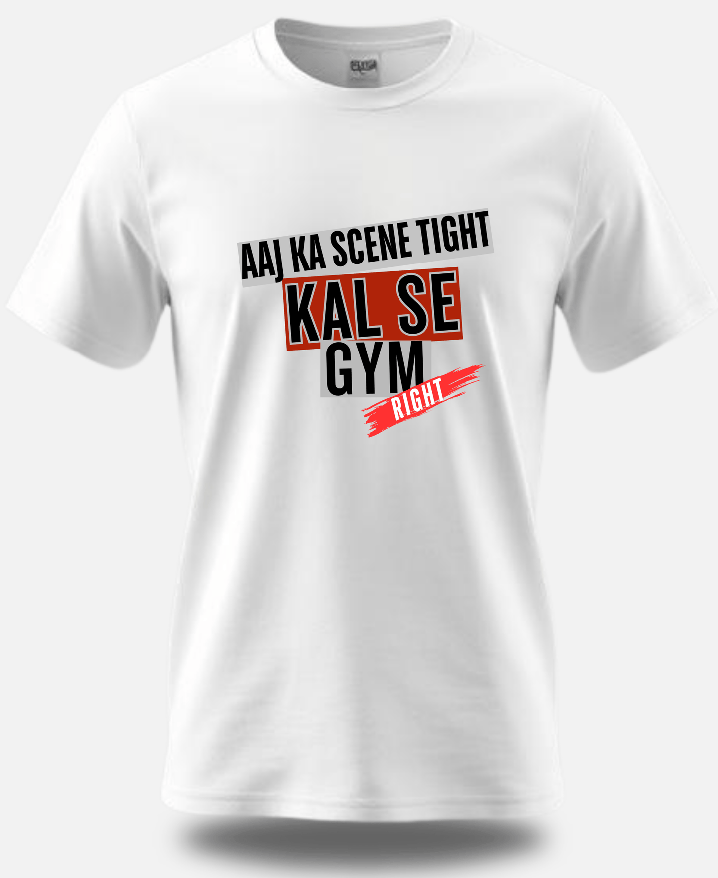 EagleSquat - Aaj Ka Scene Tight, Kal Se Gym Right - Bold & Stylish Tee! - Eagle Squat