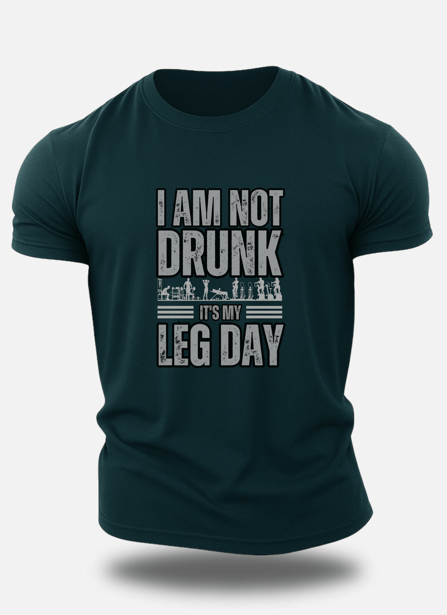 Fitness Enthusiastic Premium Active wear Cotton Tee - I Am Not Drunk – It's Just Leg Day - Eagle Squat