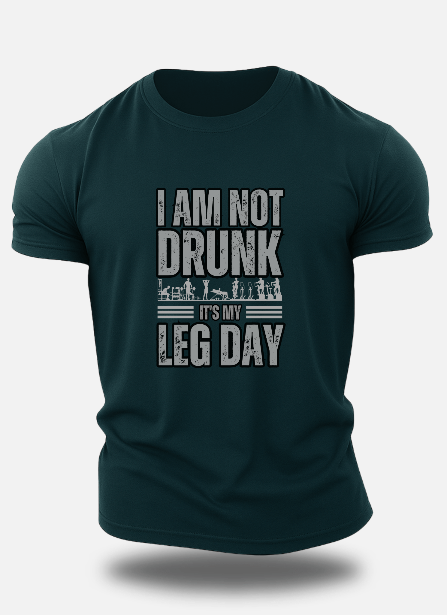 Fitness Enthusiastic Premium Active wear Cotton Tee - I Am Not Drunk – It's Just Leg Day - Eagle Squat