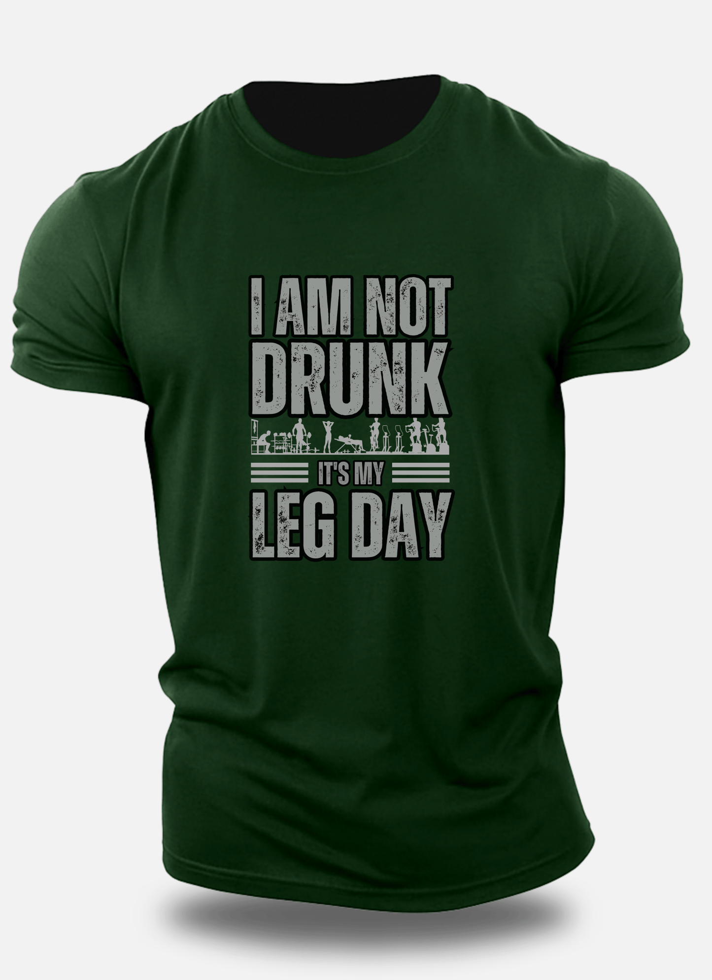 Fitness Enthusiastic Premium Active wear Cotton Tee - I Am Not Drunk – It's Just Leg Day - Eagle Squat