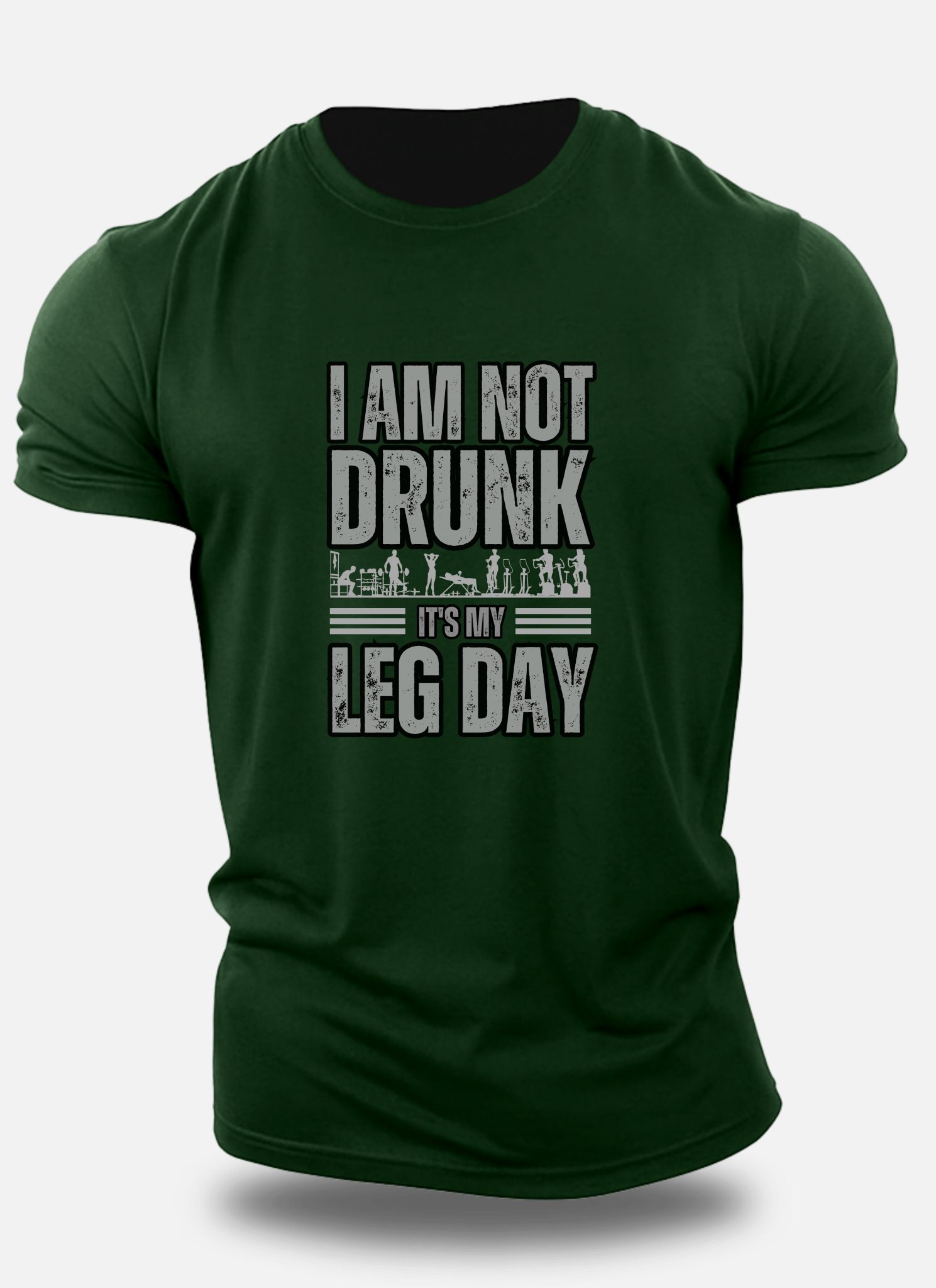 Fitness Enthusiastic Premium Active wear Cotton Tee - I Am Not Drunk – It's Just Leg Day - Eagle Squat