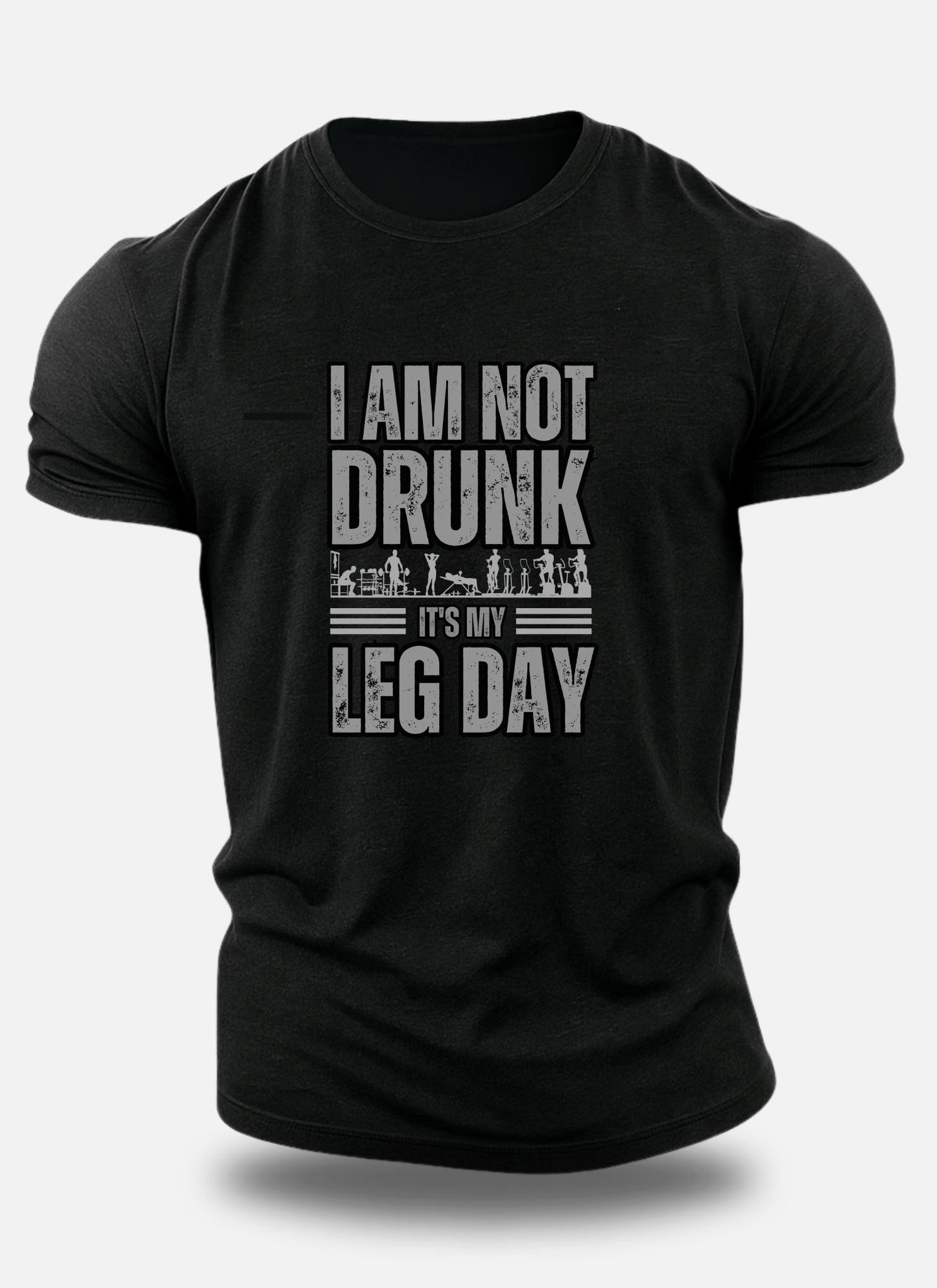 Fitness Enthusiastic Premium Active wear Cotton Tee - I Am Not Drunk – It's Just Leg Day - Eagle Squat