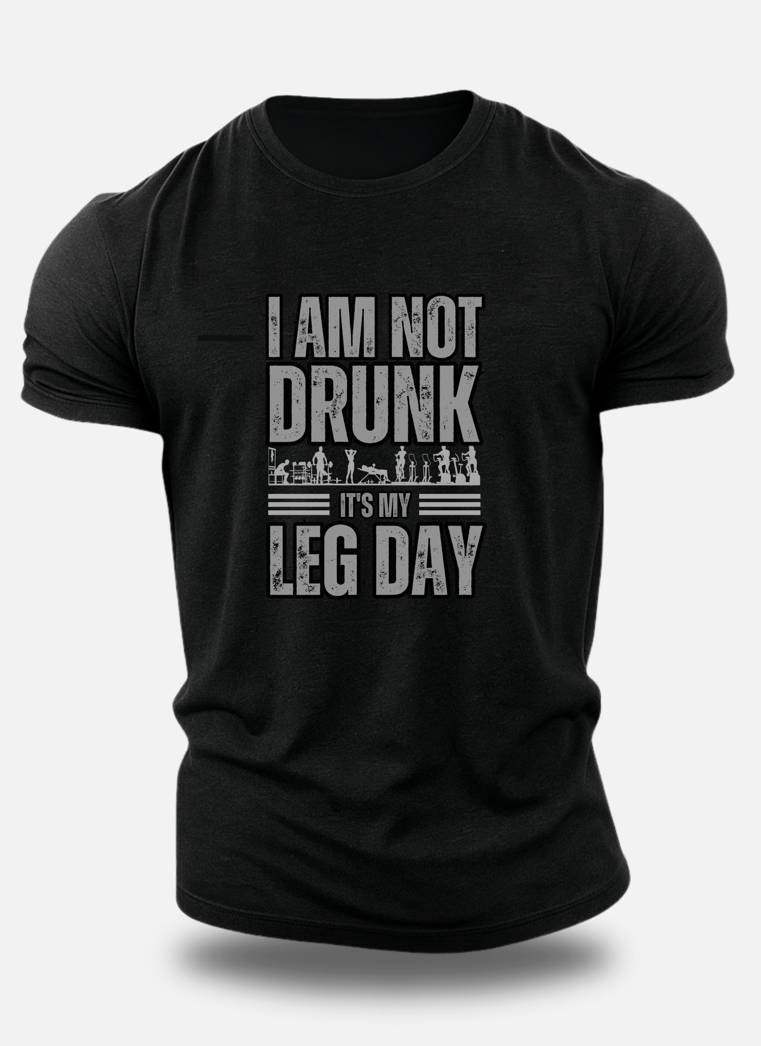Fitness Enthusiastic Premium Active wear Cotton Tee - I Am Not Drunk – It's Just Leg Day - Eagle Squat