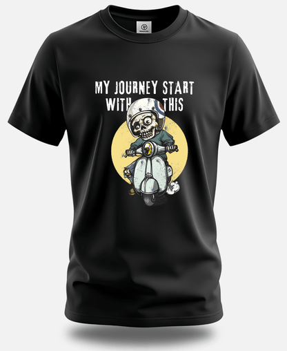 My Journey Starts Here – Biker’s Ride T-Shirt by Eagle Squat - Eagle Squat