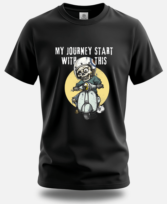 My Journey Starts Here – Biker’s Ride T-Shirt by Eagle Squat - Eagle Squat