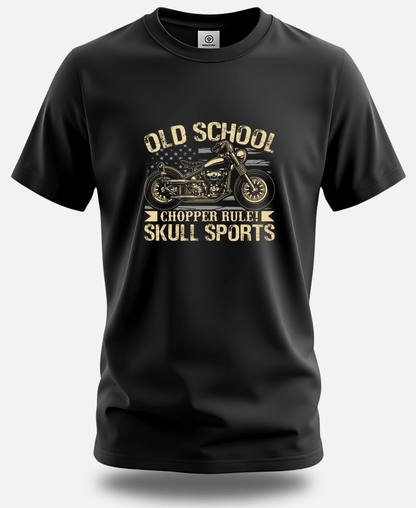 Old School Rider – Classic Biker T-Shirt by Eagle Squat - Eagle Squat