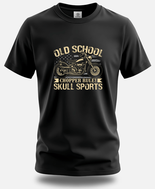 Old School Rider – Classic Biker T-Shirt by Eagle Squat - Eagle Squat