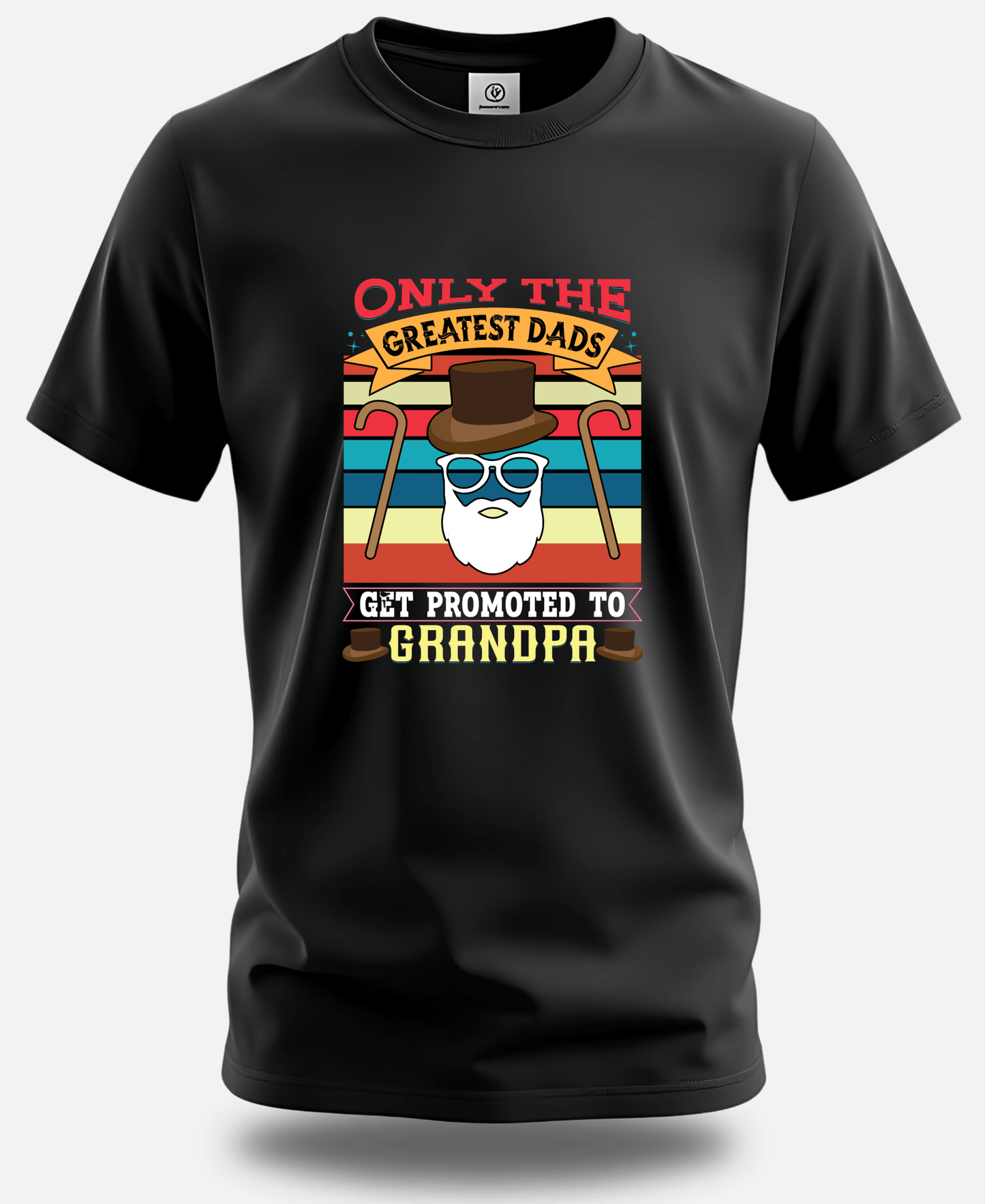 Only the Greatest Dads Get Promoted to Grandpa – Retro Style Tee - Eagle Squat