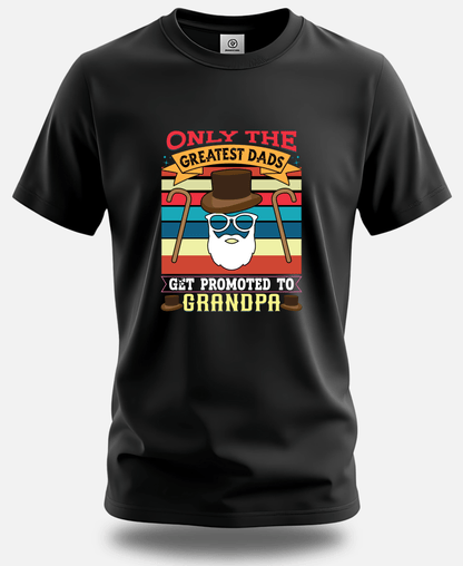 Only the Greatest Dads Get Promoted to Grandpa – Retro Style Tee - Eagle Squat