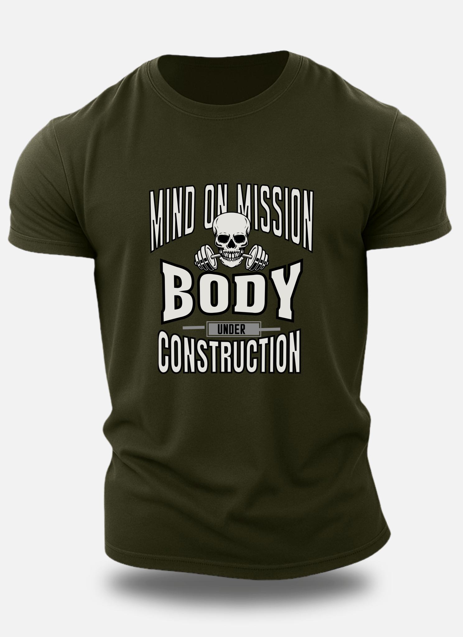 Regular Classic Cotton Body Under Construction Eagle Squat Tee - Eagle Squat