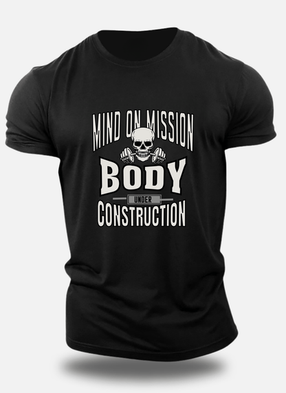 Regular Classic Cotton Body Under Construction Eagle Squat Tee - Eagle Squat