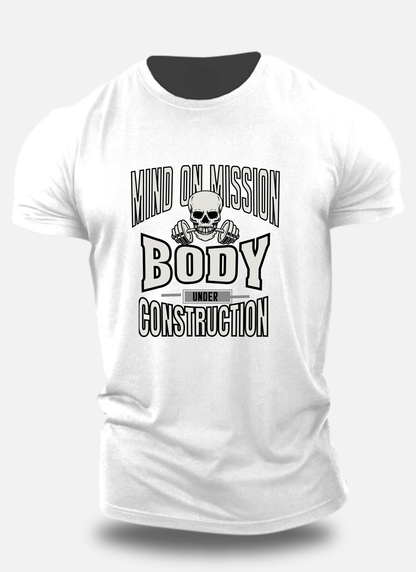 Regular Classic Cotton Body Under Construction Eagle Squat Tee - Eagle Squat