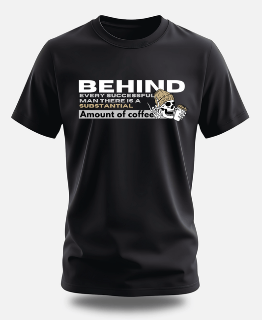 Success Powered by Coffee – Skeleton Coffee Tee - Eagle Squat
