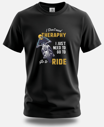 Two Wheels, One Therapy – Eagle Squat Biker T-Shirt - Eagle Squat