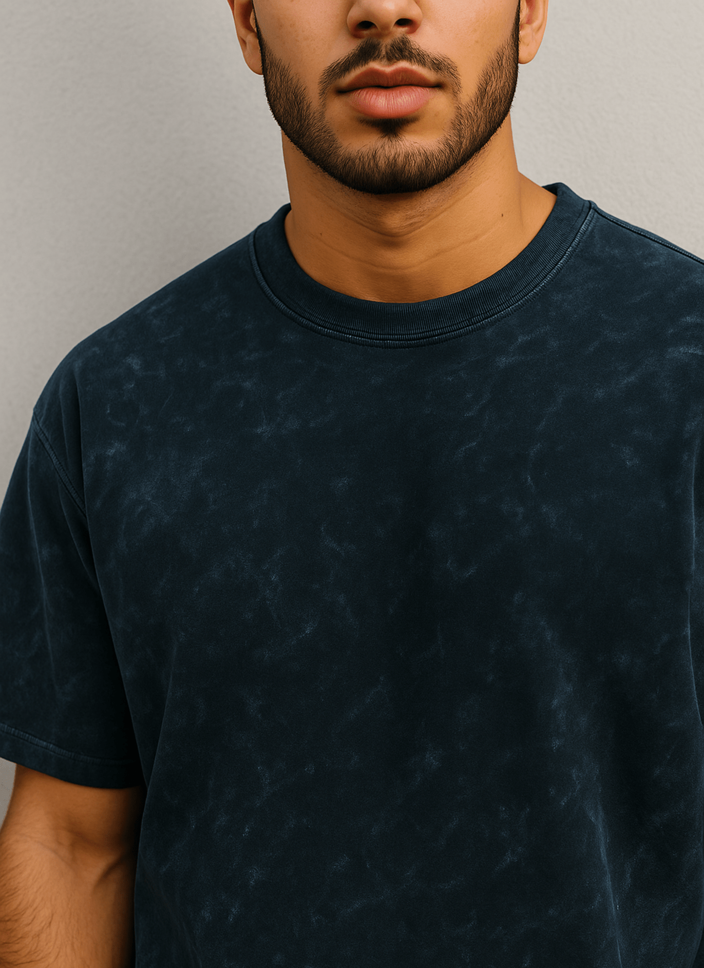 Unisex Acid Washed Oversized Tee - Eagle Squat
