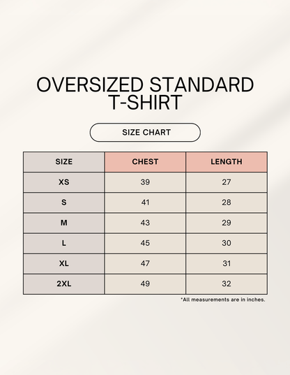 Unisex Oversized Standard T-Shirt - Eagle Squat
