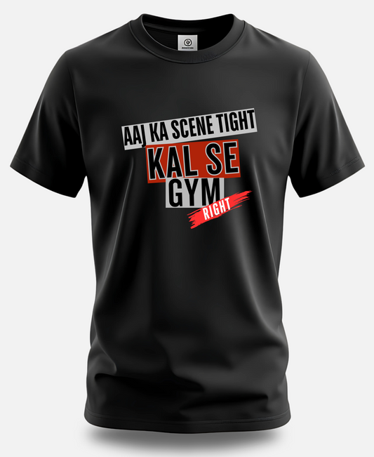 EagleSquat - Aaj Ka Scene Tight, Kal Se Gym Right - Bold & Stylish Tee!