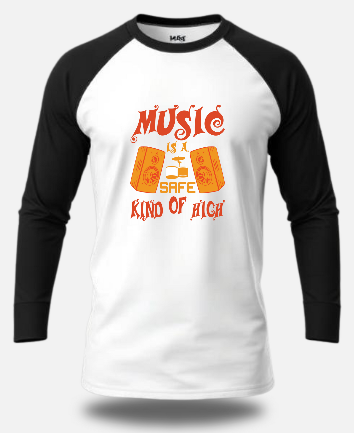 Music Is a Safe Kind of High – Raglan T-Shirt | Eagle Squat